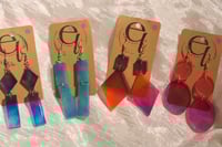 Image 3 of colour gradient/ombré/marbled earrings 
