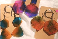 Image 5 of colour gradient/ombré/marbled earrings 