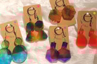 Image 4 of colour gradient/ombré/marbled earrings 
