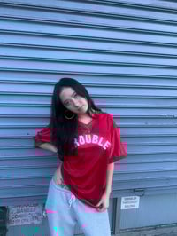 Image 2 of Trouble Jersey Red & White ❤️