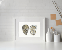 Image 3 of Oyster Watercolor Painting Fine Art Print