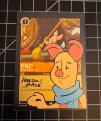 Piglet signed and sketched Disney Lorcana card