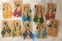 Image 2 of snake earrings, structured 