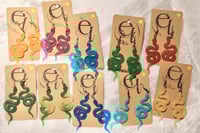 Image 1 of snake earrings, structured 
