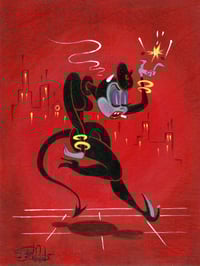 Hep DeVille Original Acrylic on Wood Painting