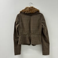 Image 2 of guess fur trim blazer