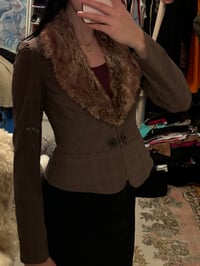 Image 7 of guess fur trim blazer