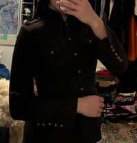 Image 8 of military style wool blazer