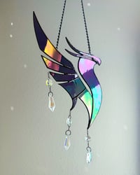 Image 2 of ILLENIUM Inspired Stained Glass Suncatcher Phoenix Mobile – Iridescent Purple