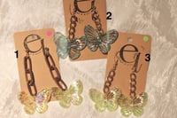 Image 2 of butterfly-chain earrings
