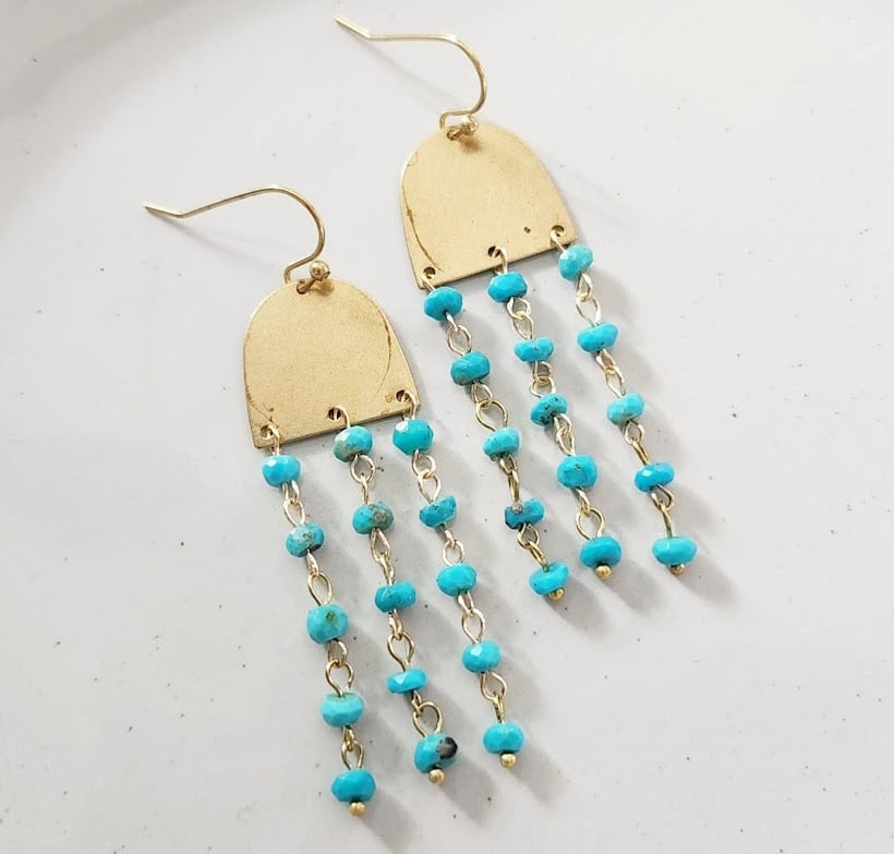 Image of Turquoise Pebble Earrings