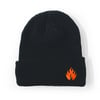 "FLAME" Beanie Black