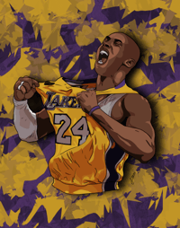 Image 1 of Kobe Bryant: Mamba Mentality" - Iconic 11x14 Art Print