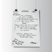 Personalised Handwritten Lyric Sheet