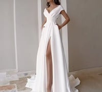 Elegant Long Dress Ruffle Edge Solid Color Middle Waist Crossbody Wrap Chest Style For Commuting Eve
