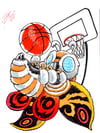 Mothra Basketball (Super Deformed) T-Shirt Artwork