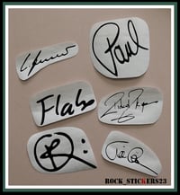 Image 2 of Rammstein stickers vinyl autographs Till Lindemann, Paul Landers, Richard Kruspe, Oliver Riedel..