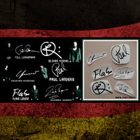 Image 1 of Rammstein stickers vinyl autographs Till Lindemann, Paul Landers, Richard Kruspe, Oliver Riedel..