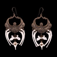 "Edila" Rib and Vertebrae Bone Earrings