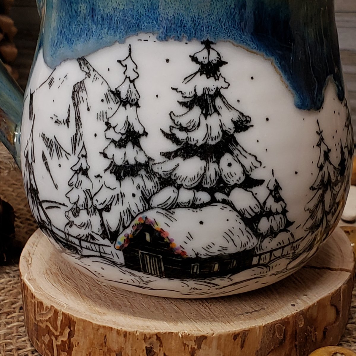 Image of Winter Hibernation mug with Twinkle Lights 12182402