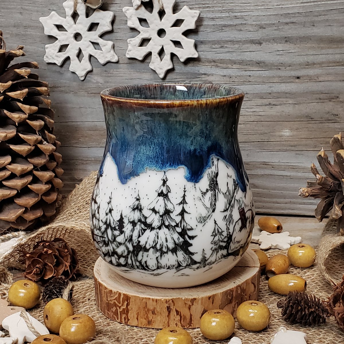 Image of Winter Hibernation mug with Twinkle Lights 12182405