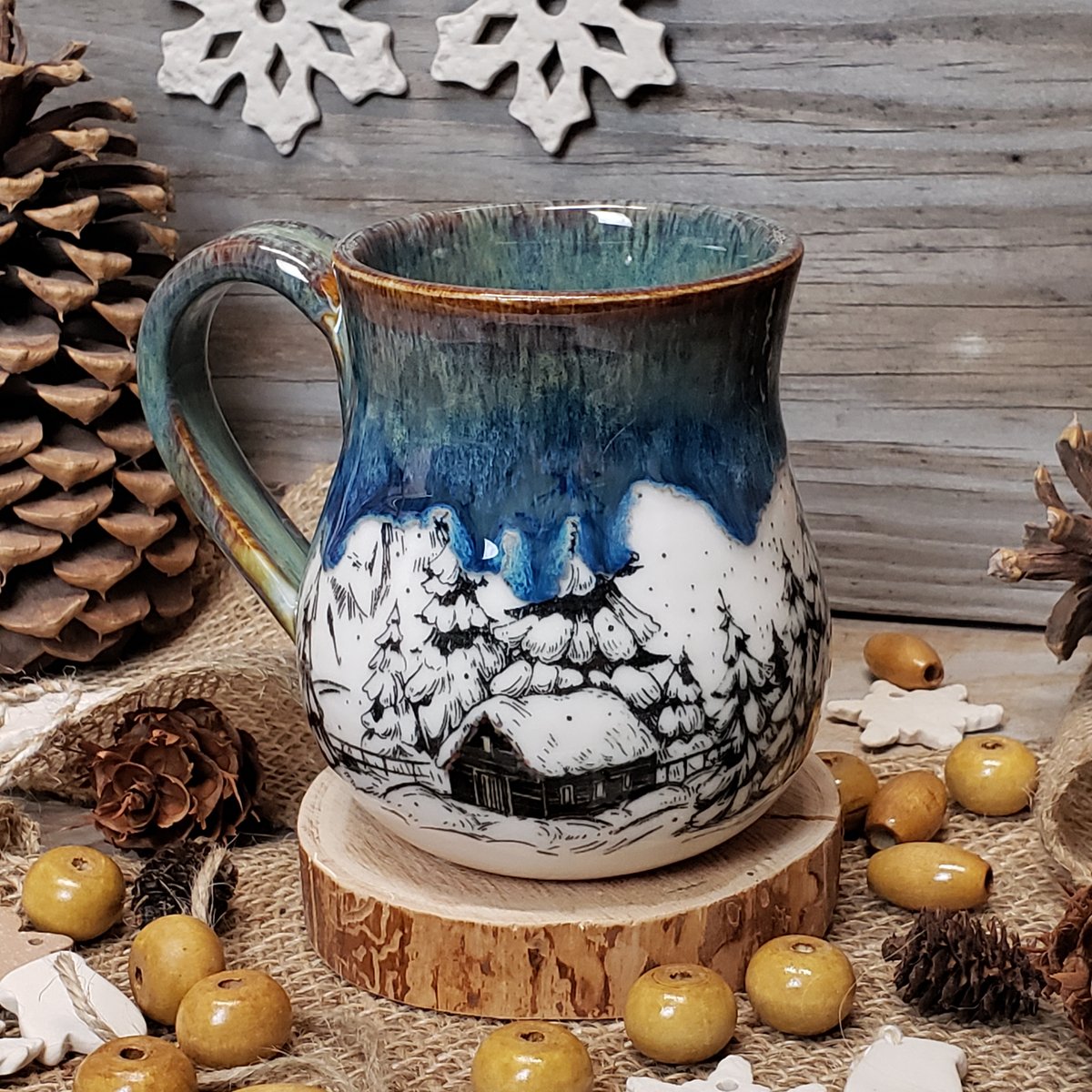 Image of Winter Hibernation mug with Twinkle Lights 12182405