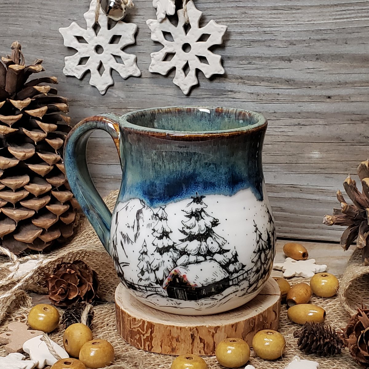 Image of Winter Hibernation mug with Twinkle Lights 12182406