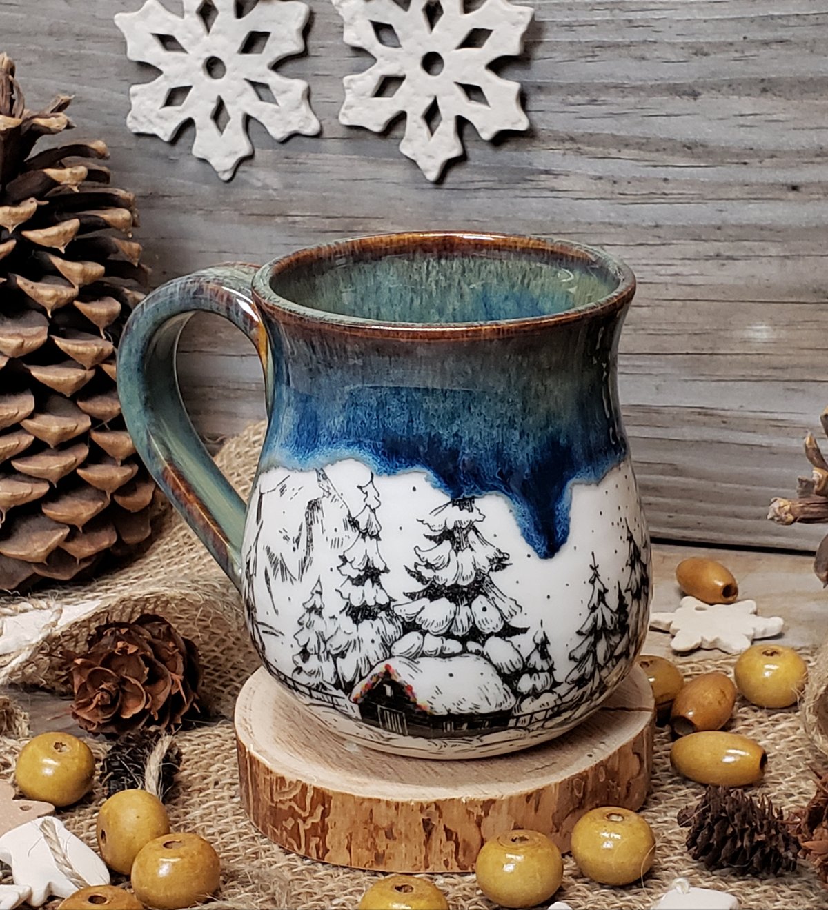 Image of Winter Hibernation mug with Twinkle Lights 12182407