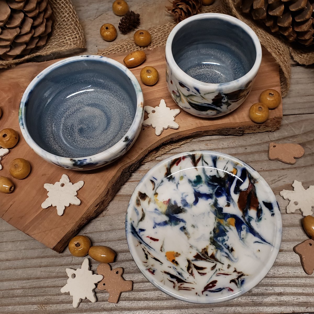 Image of Marbled Me Time 3-piece dish set 12182404