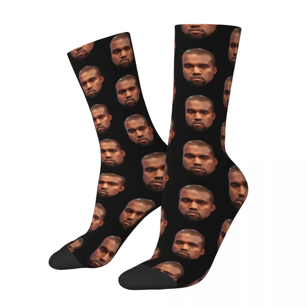 Image of Kanye West Meme Face Socks - One Size 