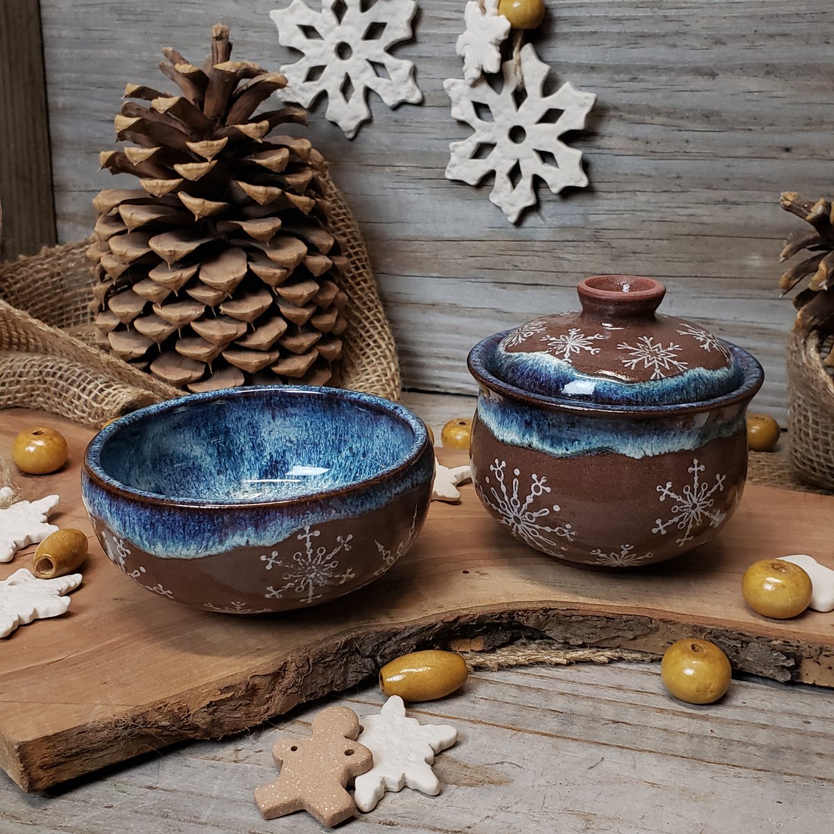 Image of 100ml Falling Snowflakes gaiwan and tea cup set 12182401