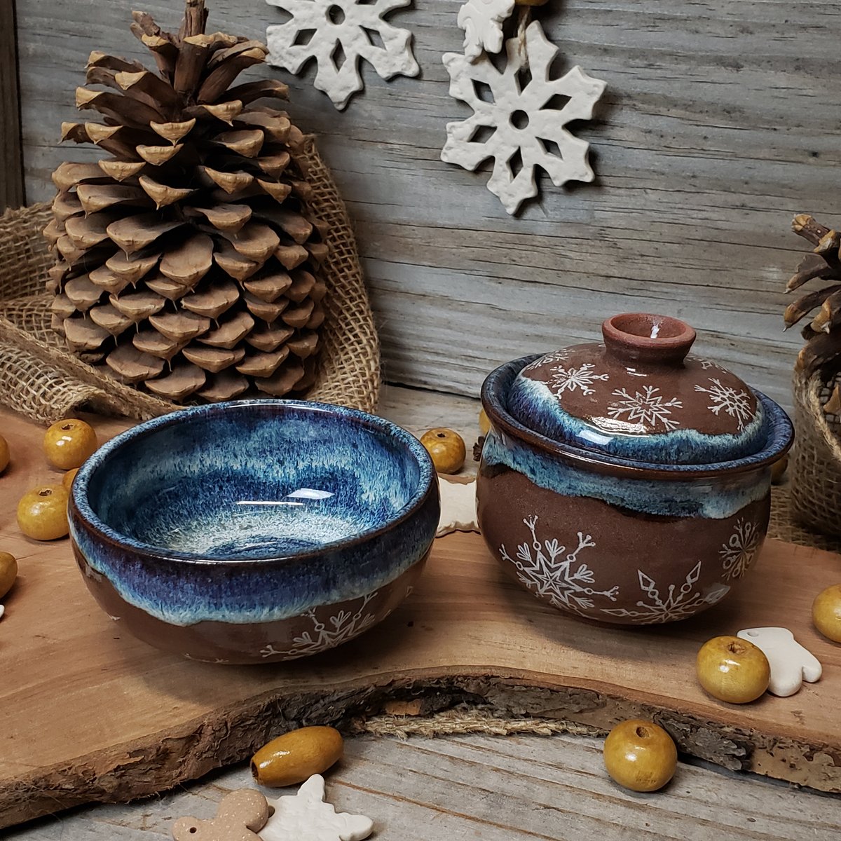 Image of 100ml Falling Snowflakes gaiwan and tea cup set 12182401