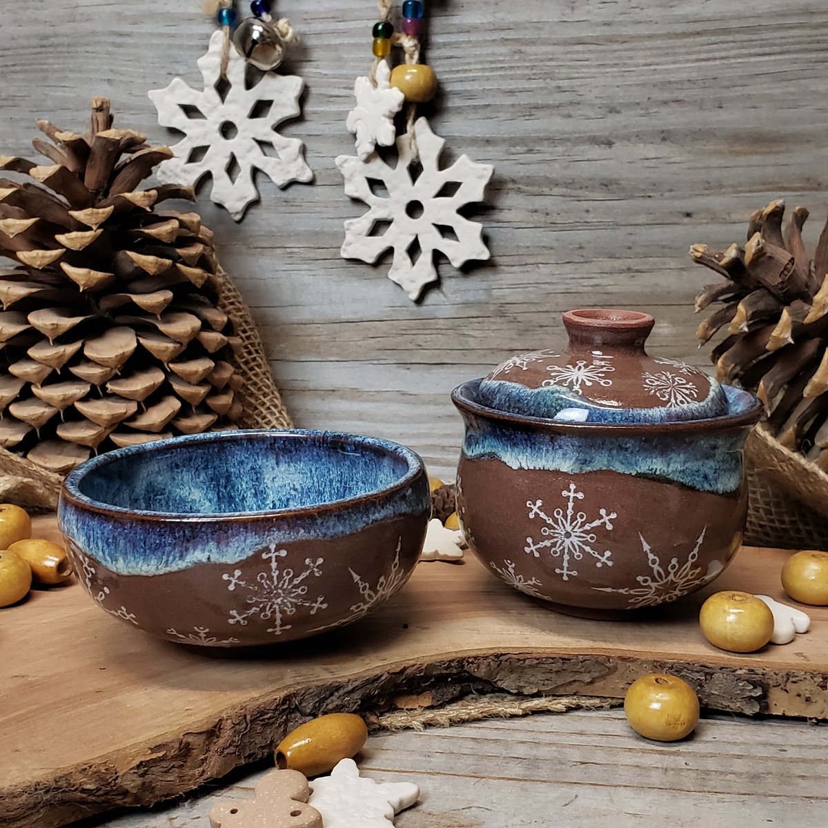 Image of 100ml Falling Snowflakes gaiwan and tea cup set 12182401