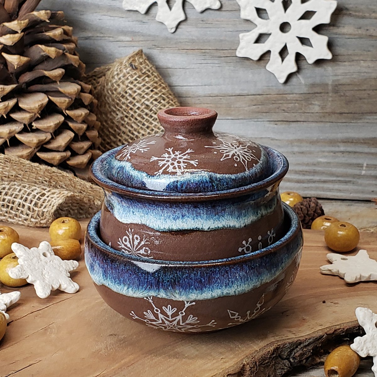 Image of 100ml Falling Snowflakes gaiwan and tea cup set 12182401