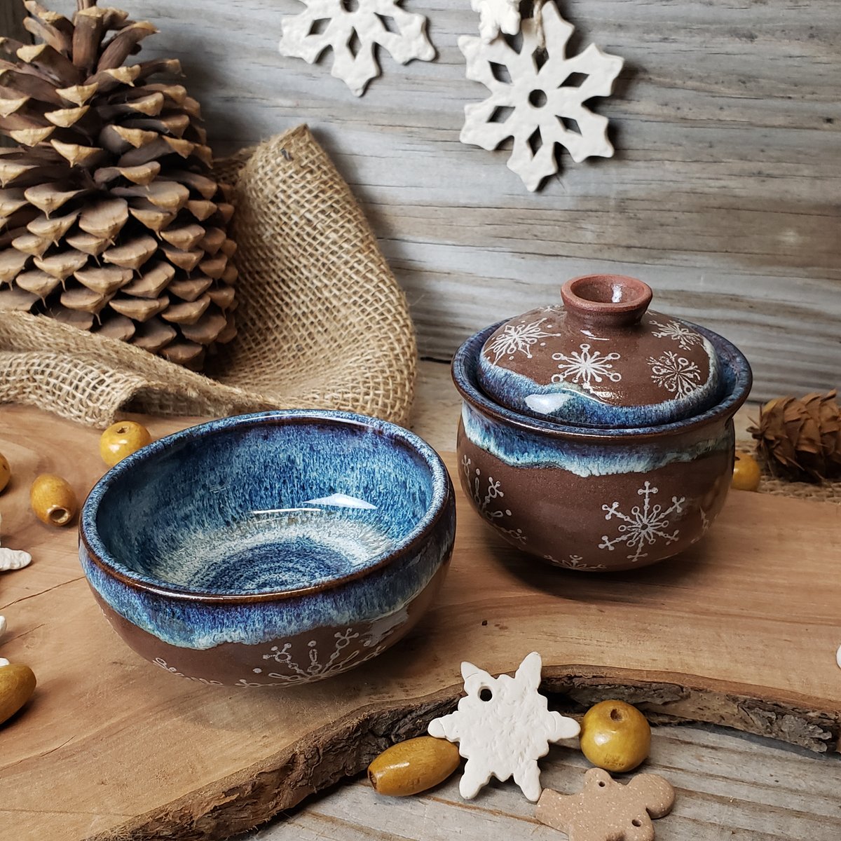 Image of 100ml Falling Snowflakes gaiwan and tea cup set 12182401