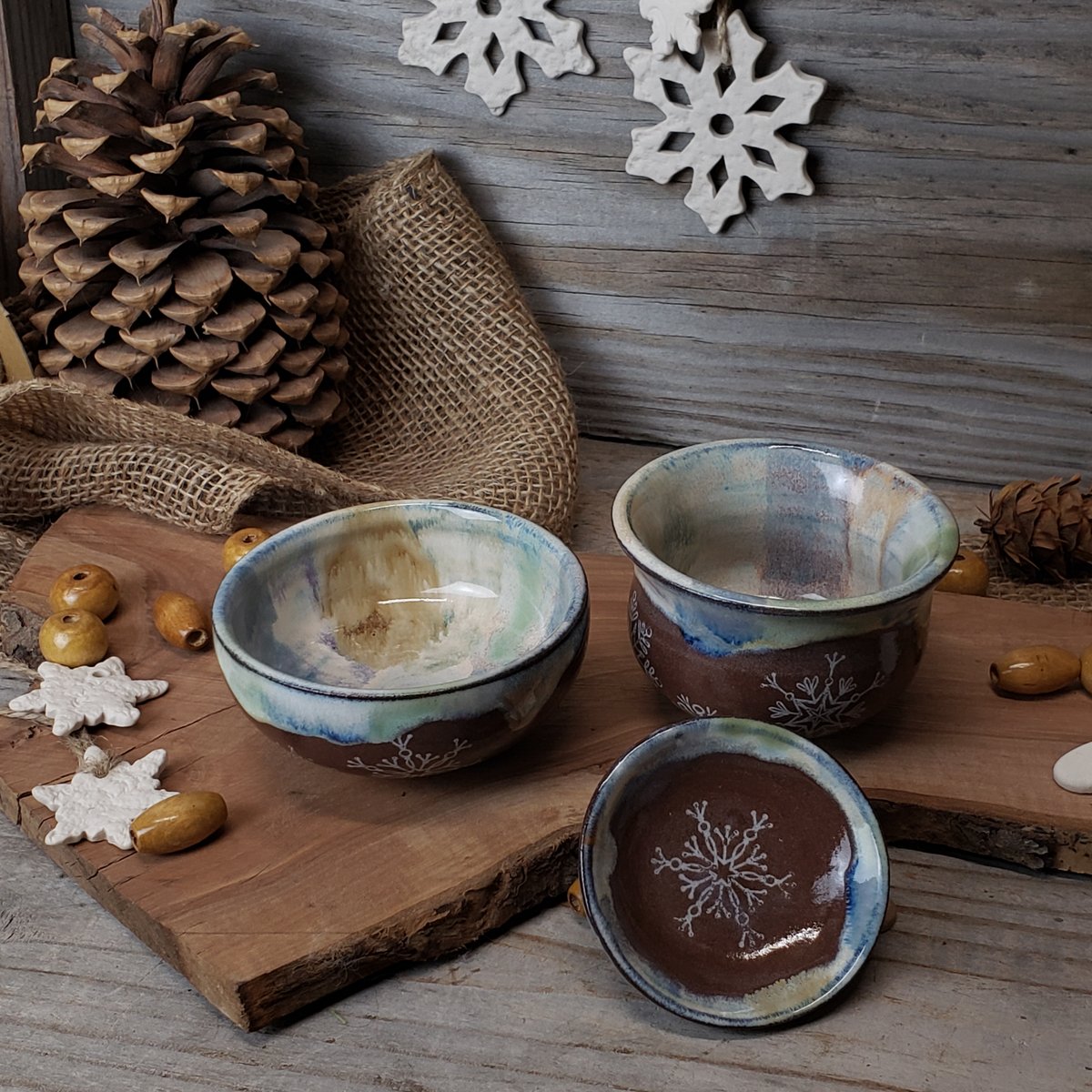 Image of 100ml Falling Snowflakes gaiwan and tea cup set 12182402