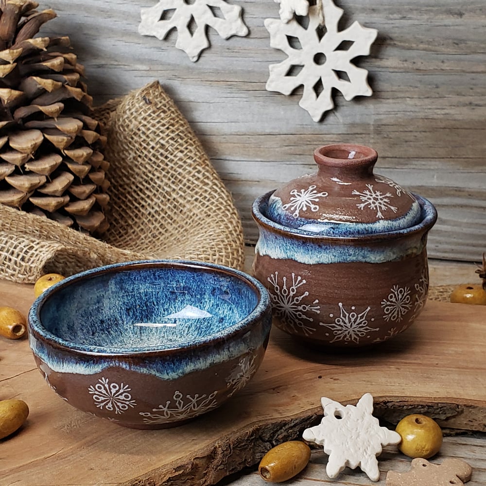 Image of 100ml Falling Snowflakes gaiwan and tea cup set 12182403