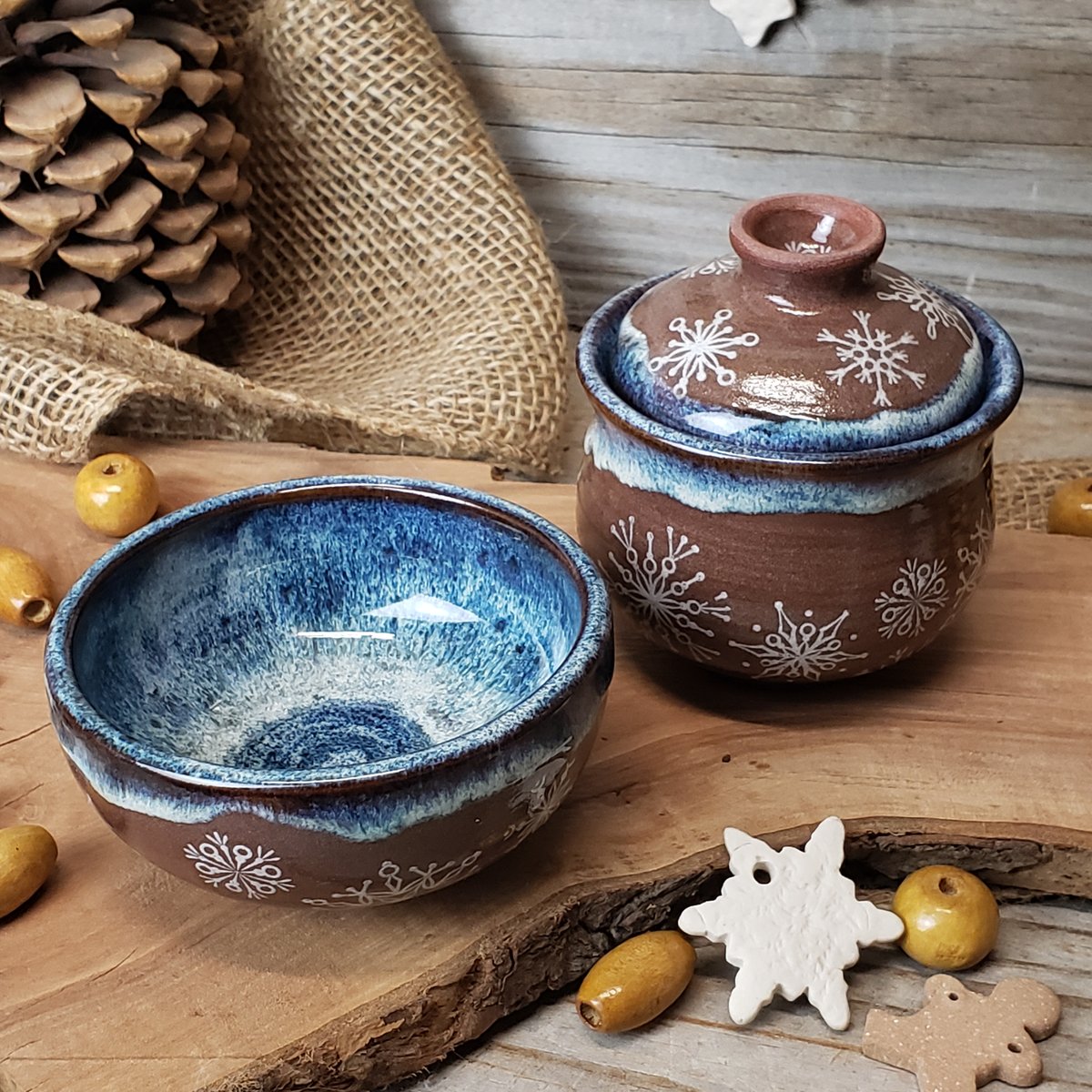 Image of 100ml Falling Snowflakes gaiwan and tea cup set 12182403