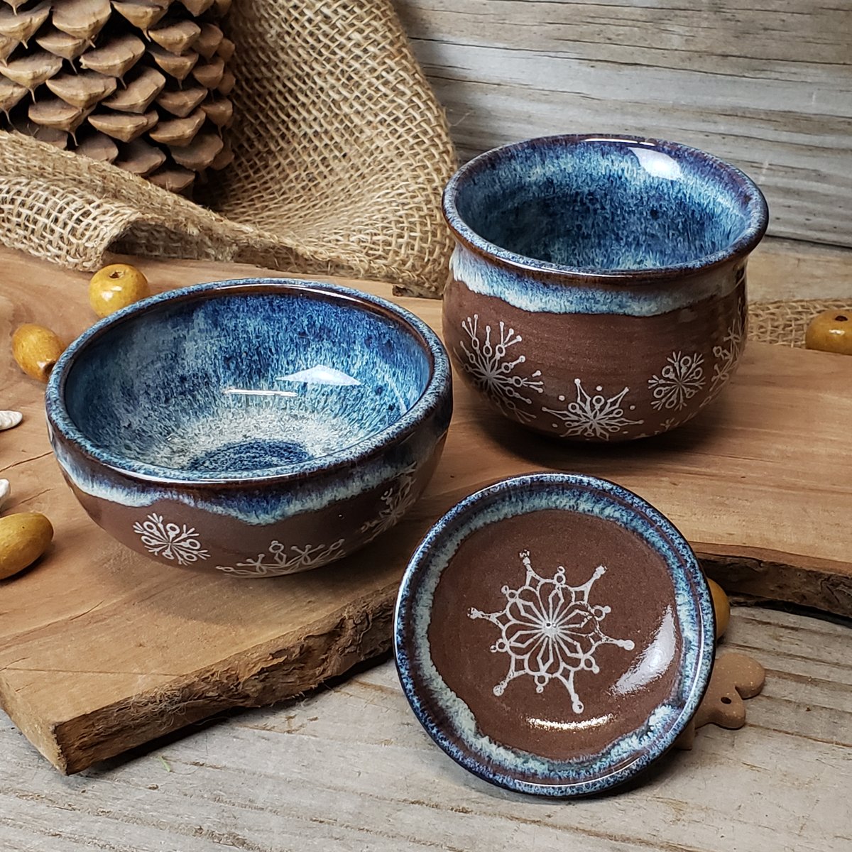 Image of 100ml Falling Snowflakes gaiwan and tea cup set 12182403