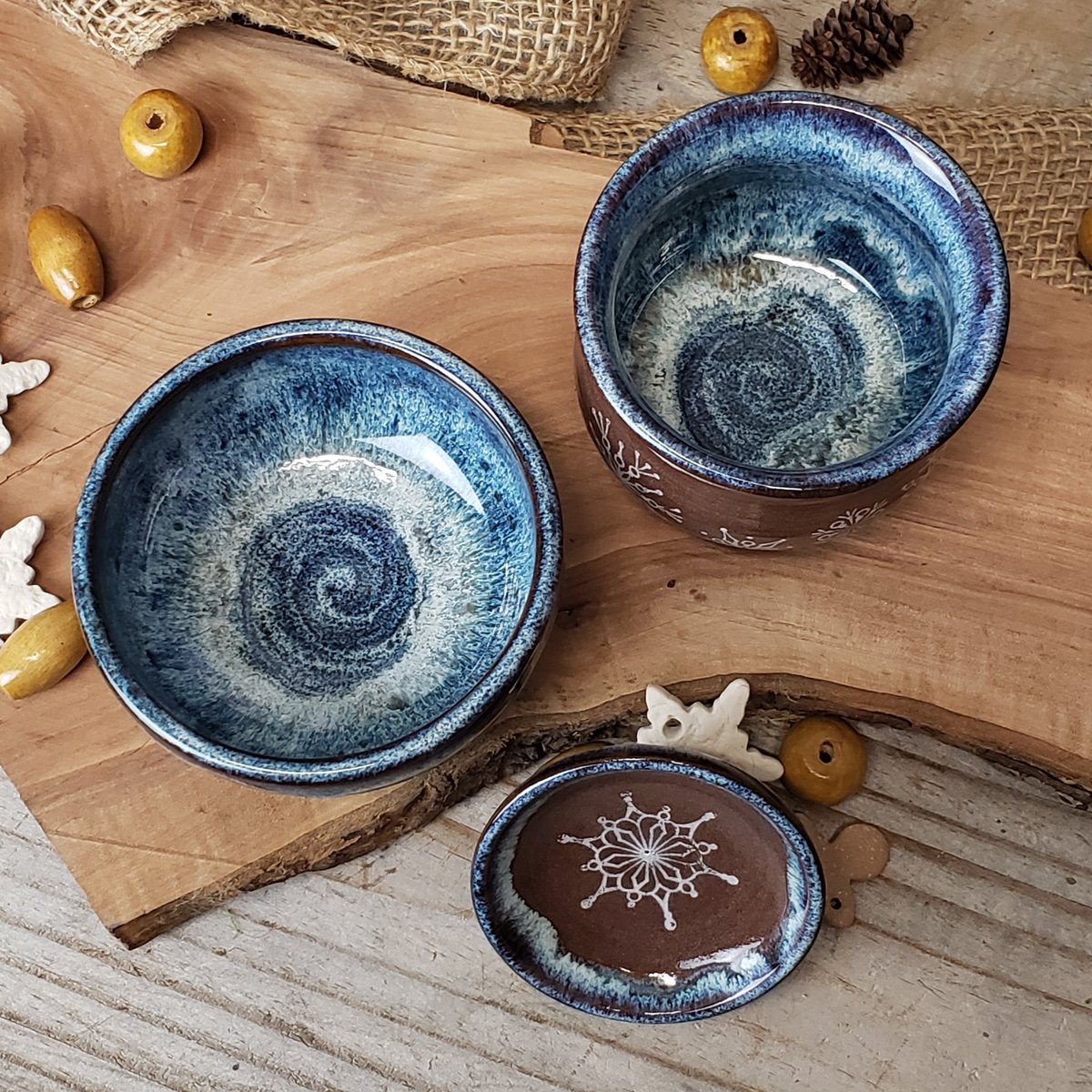 Image of 100ml Falling Snowflakes gaiwan and tea cup set 12182403