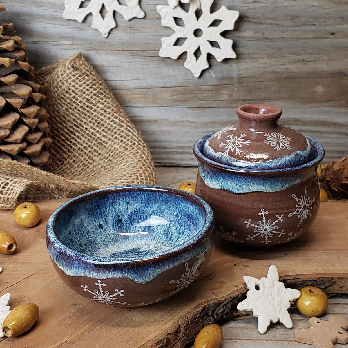 Image of 100ml Falling Snowflakes gaiwan and tea cup set 12182403