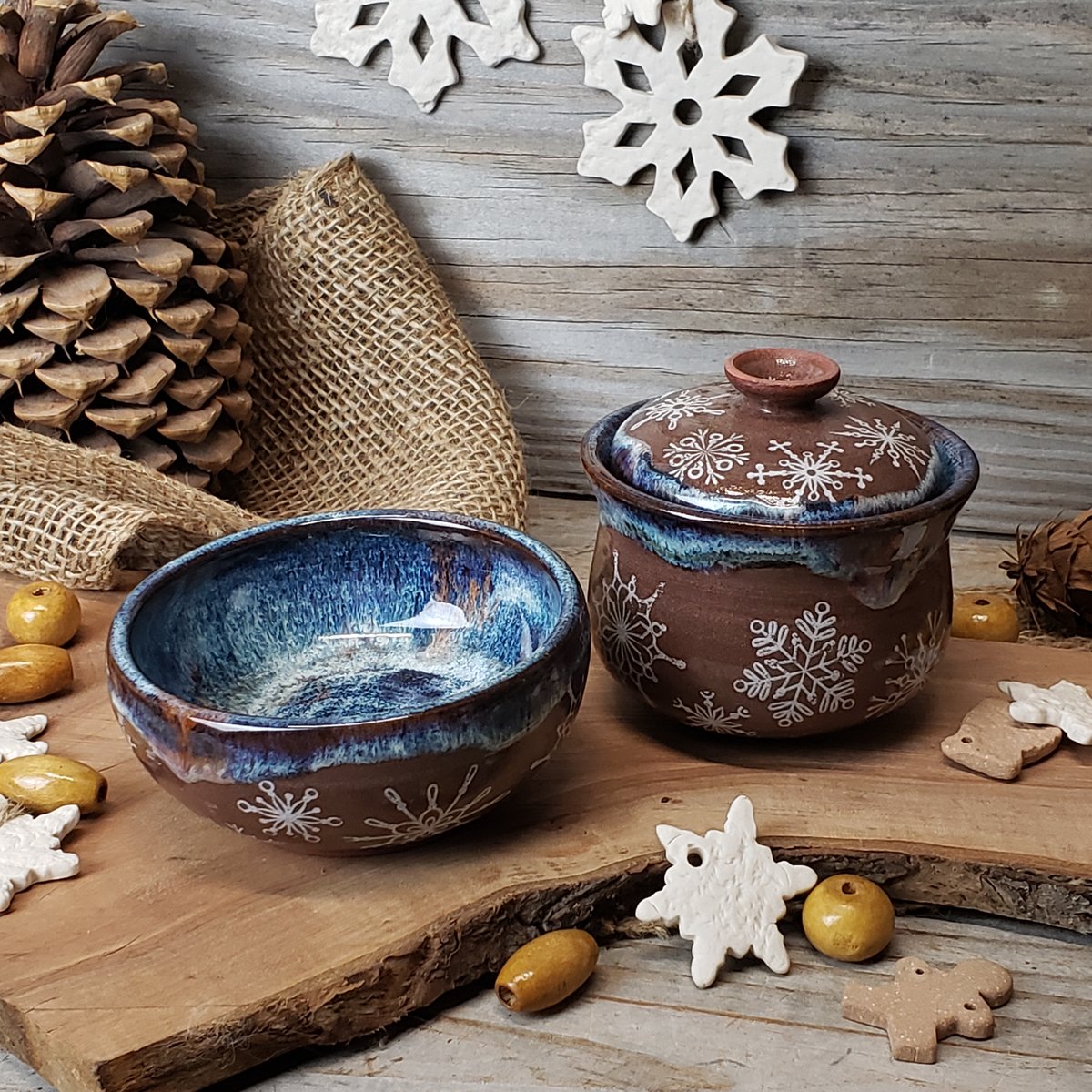 Image of 100ml Falling Snowflakes gaiwan and tea cup set 12182405