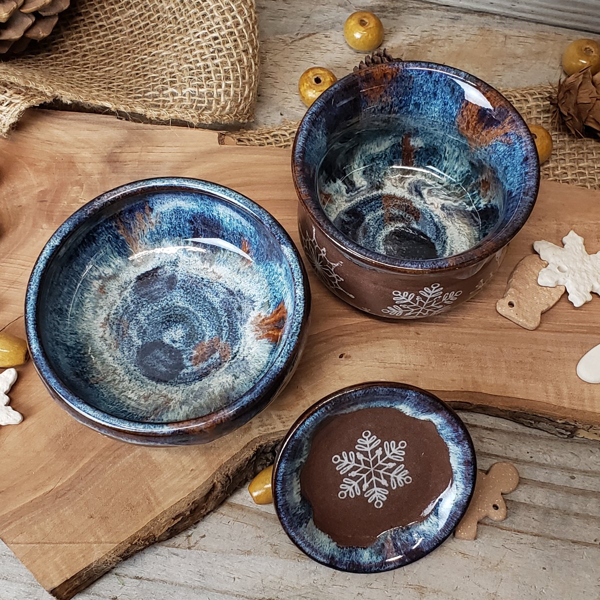 Image of 100ml Falling Snowflakes gaiwan and tea cup set 12182405