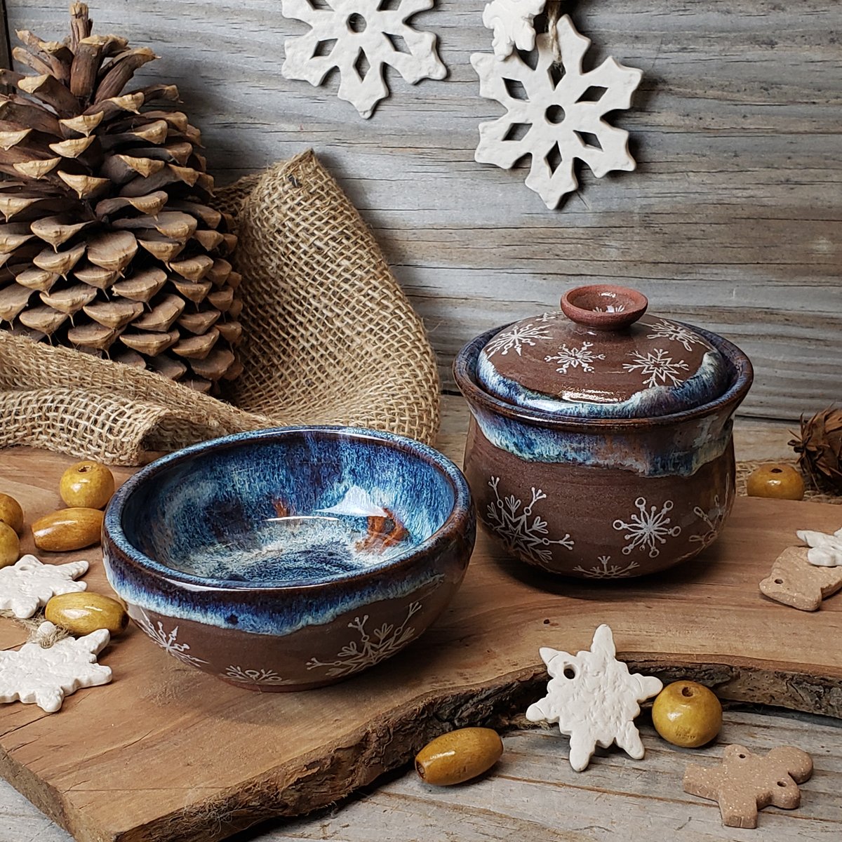 Image of 100ml Falling Snowflakes gaiwan and tea cup set 12182405