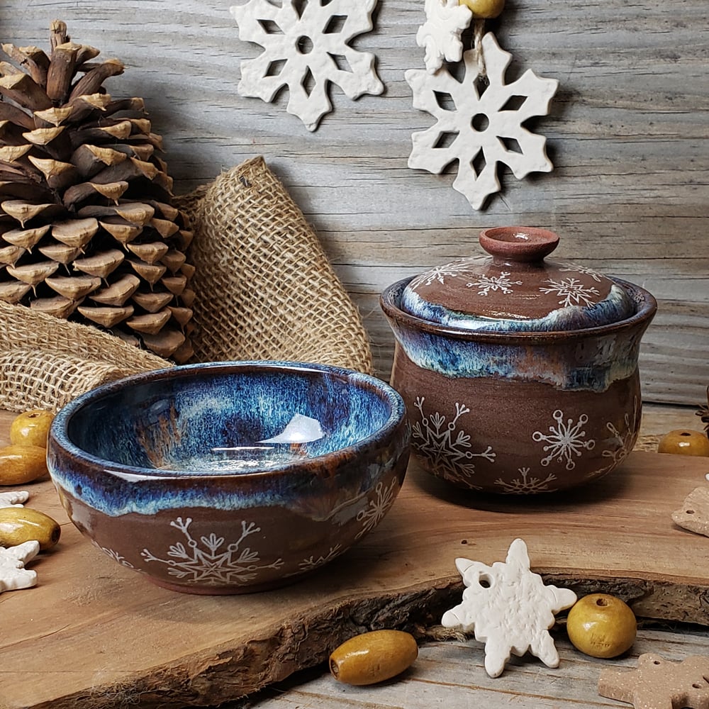 Image of 100ml Falling Snowflakes gaiwan and tea cup set 12182405