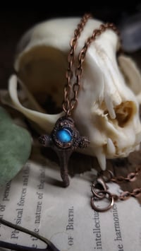 Image 1 of Labradorite and Vertebra Bone Pendant