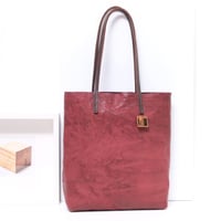 Image 1 of Crumpled Tote large in cherry