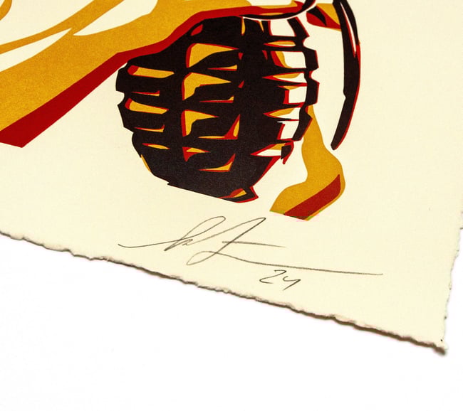 Shepard Fairey Obey War by Numbers Letterpress 2024