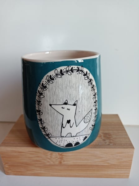 Image of Grande tasse loup bleu 