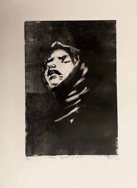 Image of ‘The Spoils of War’ monotype 